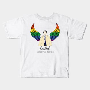 Castiel deserved better with rainbow wings Kids T-Shirt